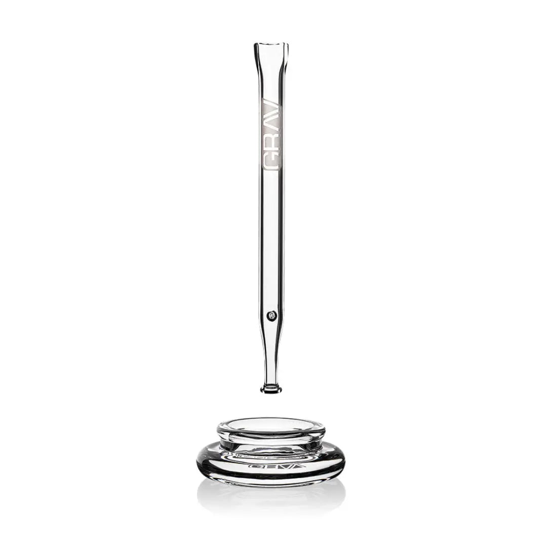 GRAV QUARTZ VAPE STRAW WITH DAB DISH - Herbaleyes