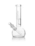 GRAV Small Clear Round Base Water Pipe - Herbaleyes