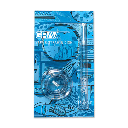 GRAV QUARTZ VAPE STRAW WITH DAB DISH - Herbaleyes