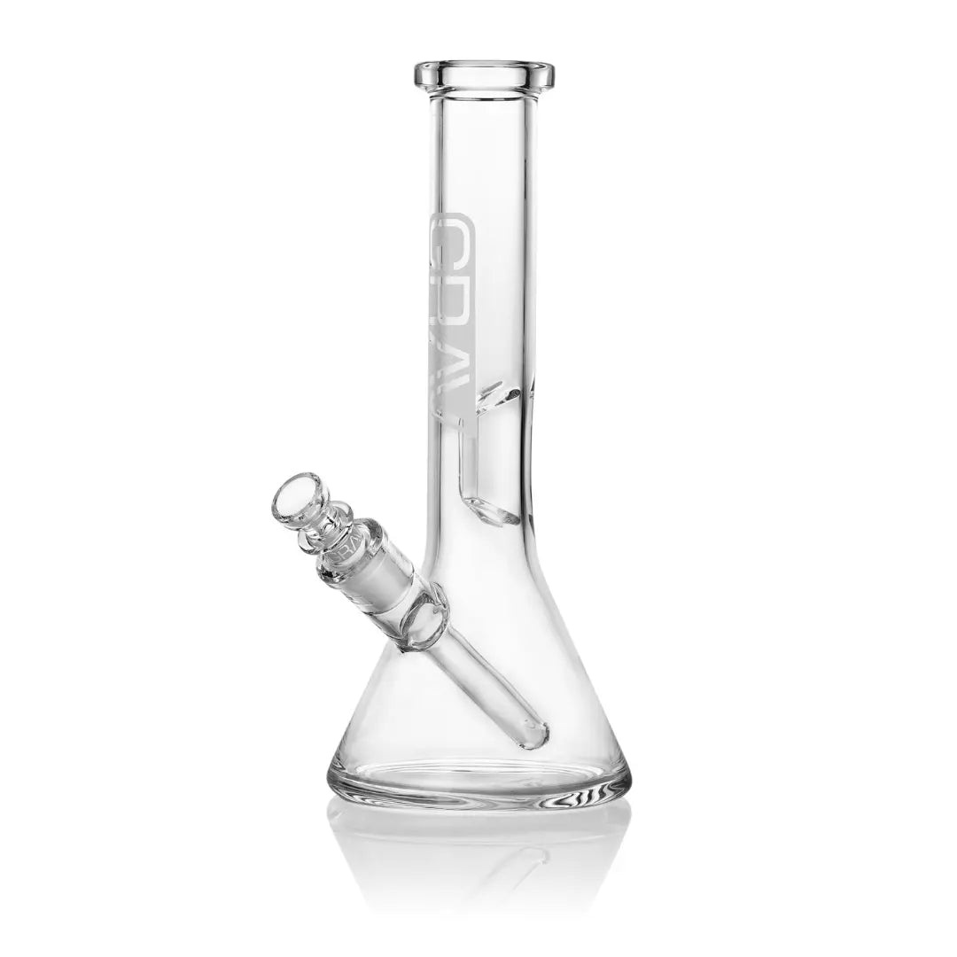 GRAV Small Clear Beaker Base Water Pipe - Herbaleyes