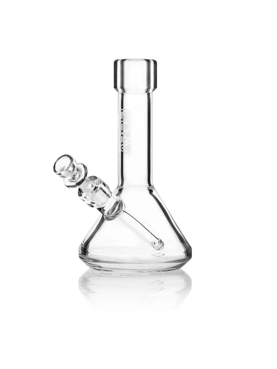 GRAV Mini Clear Beaker Base Water Pipe - Herbaleyes