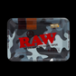 Mini Grey Camo Rolling Tray by RAW - Herbaleyes