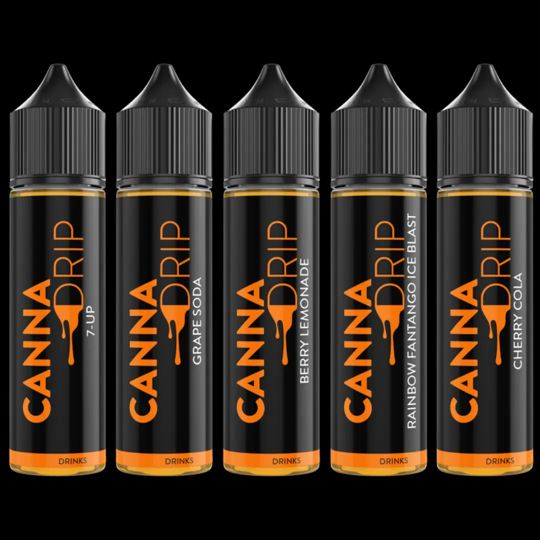 Canna Drip Drinks 1000mg Pure CBD E-Liquids 50ml - 5 FLAVOURS - Herbaleyes