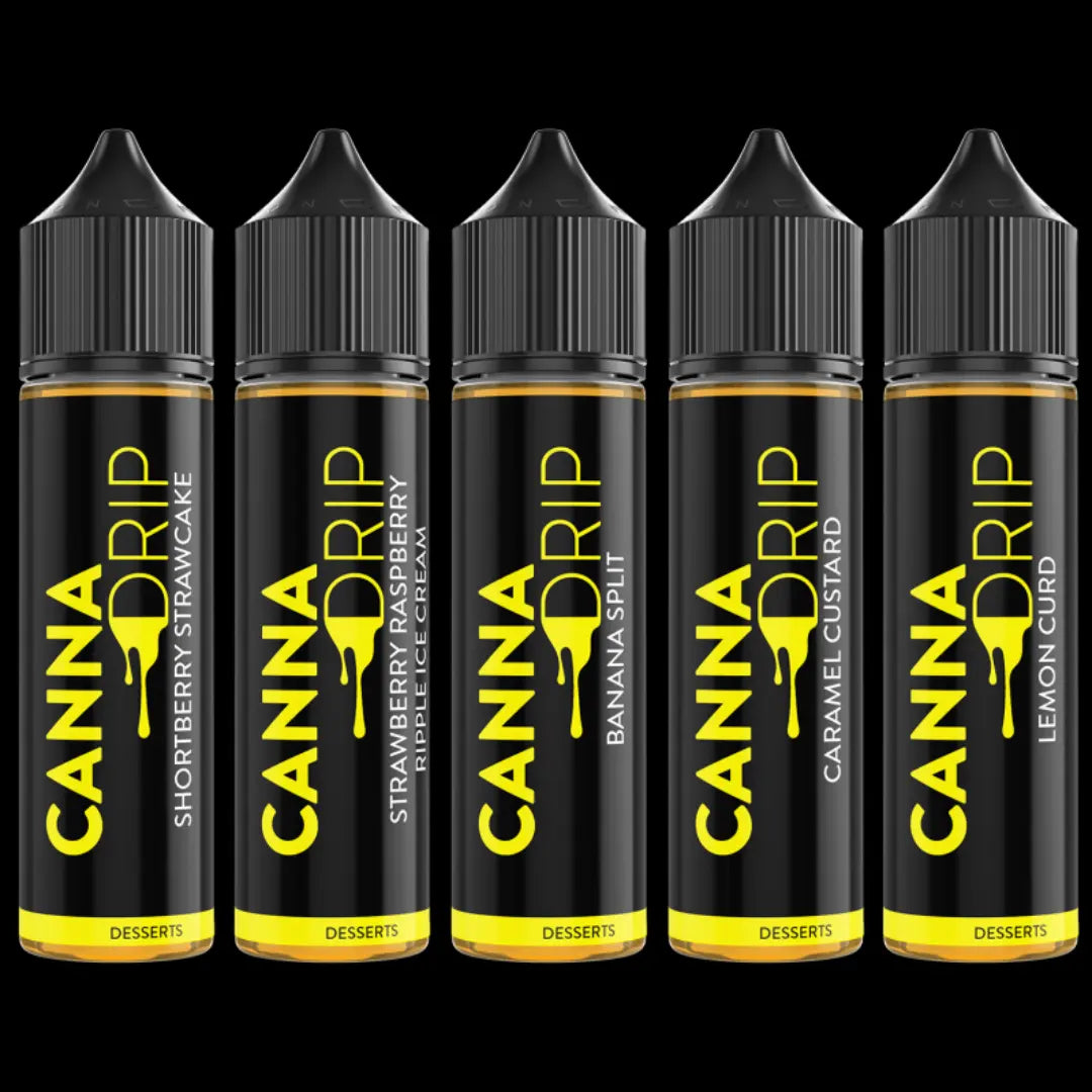 Canna Drip Desserts 1000mg Pure CBD E-Liquids 50ml - 5 FLAVOURS - Herbaleyes