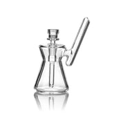 Hourglass Pocket Bubbler Bong - Clear | Grav - Herbaleyes