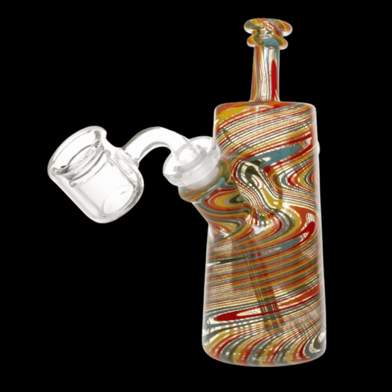 Rewag Spiral Clear Bottle Dab Rig By Nish Glass - Herbaleyes