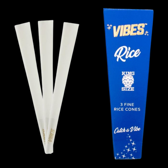 Vibes Cones Coffin Pack King Size Rice (Blue) - Herbaleyes
