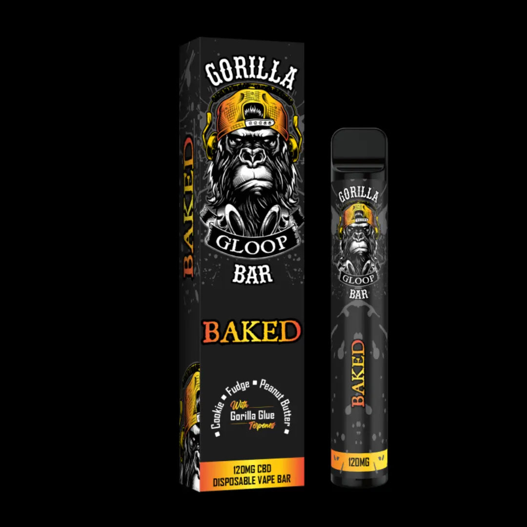 Gorilla Gloop 120mg CBD Disposable Vape Pens - 5 FLAVOURS - Herbaleyes